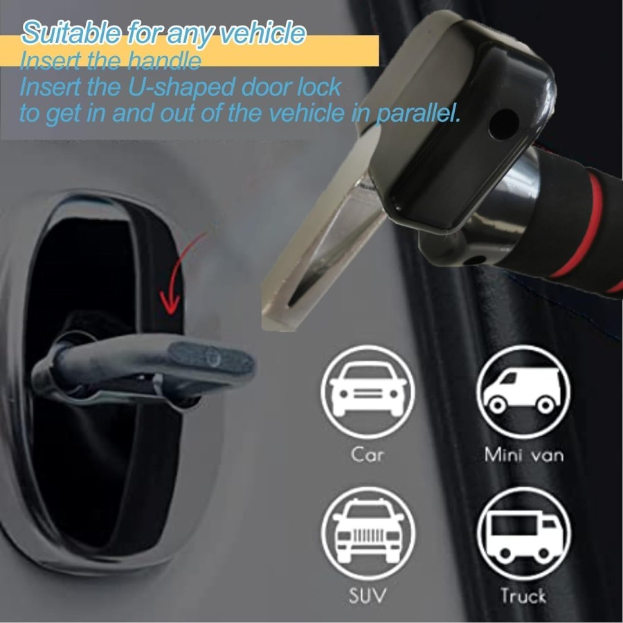 3-in-1 Portable Car Door Handle with Seatbelt Cutter & Window Breaker 3-in-1 Portable Car Door Handle with Seatbelt Cutter & Window Breaker