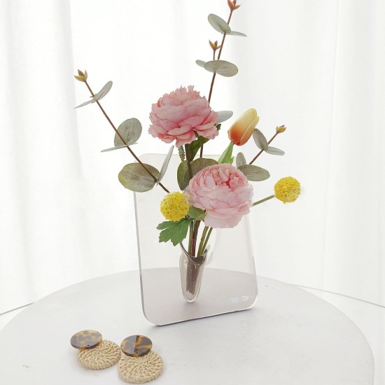 Modern Acrylic Flower Vase For Office Desk Home Decor