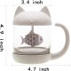 Cute Cat Glass Cup Tea Mug With Fish Tea Infuser Strainer Filter