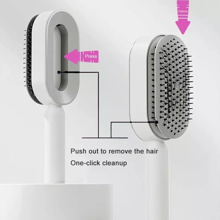  Air Cushion Comb Self Cleaning Hair Brush