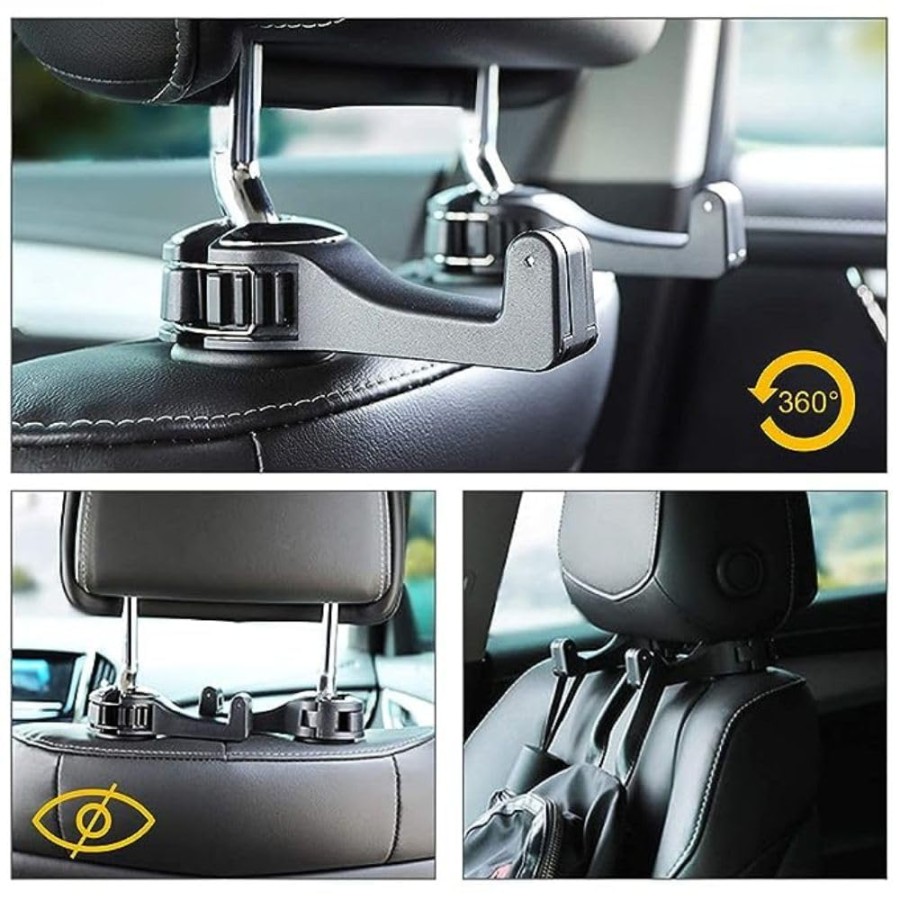 Car Seat Back Hooks Universal 360° Rotation