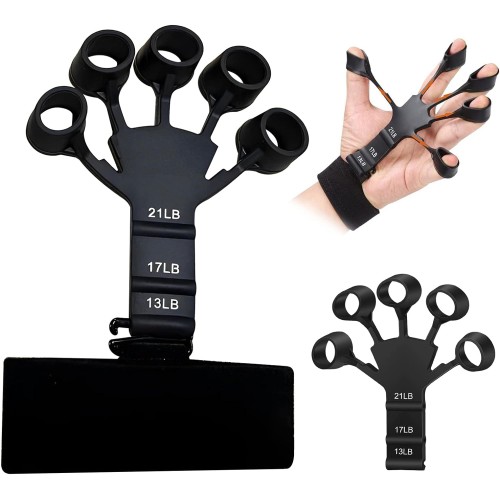 2 Gripster Strength Trainer, 2 Adjustable Belt Exercisers and Hand Strengthener