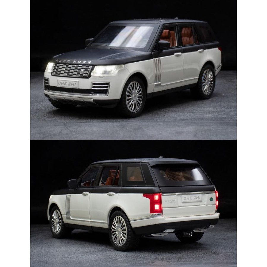 1:24 Range Rover Model Car Sports Car Alloy Metal Pull Back Car - white