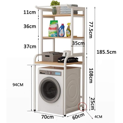 Laundry Organizer And Storage Metal Rack