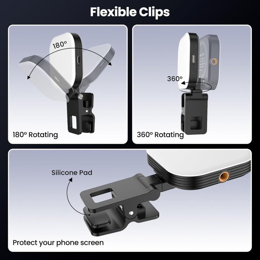 W70 Rechargeable RGB LED Selfie Light for iPhone, Camera, Laptop W70 Rechargeable RGB LED Selfie Light for iPhone, Camera, Laptop