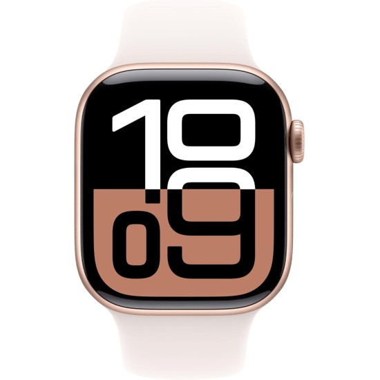 Apple Watch Series 10 GPS 42mm Rose Gold Aluminium Case with Light Blush Sport Band - S/M