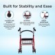 Elderly Foldable Mobility Walker with Seat Dual Brakes and Basket Elderly Foldable Mobility Walker with Seat Dual Brakes and Basket