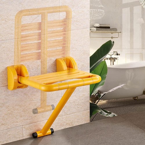 Non-Slip Folding Shower Seat with Support Foot