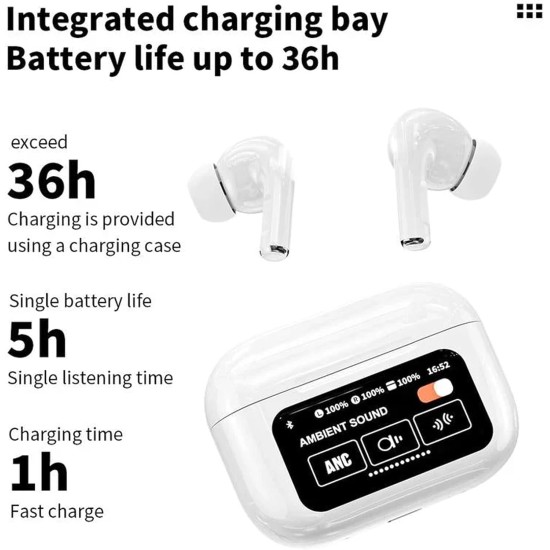 TWS A9 pro Wireless LED Touch Screen Airpods