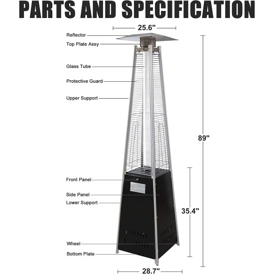 Sumo SM-3000 Patio Full Length Pyramid Heater