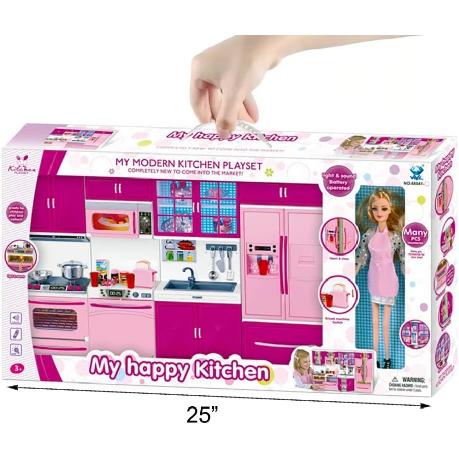 Modern Mini Kitchen Playset Toy for Girls 14311