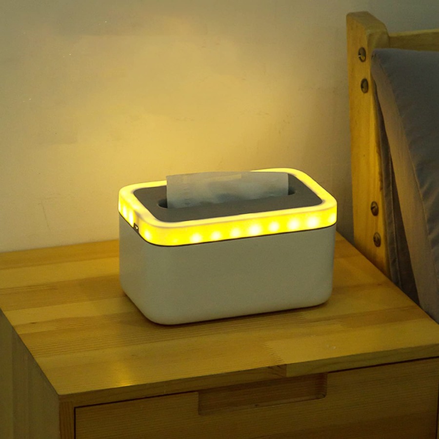 Touch Control Night Light Tissue Box Dispenser