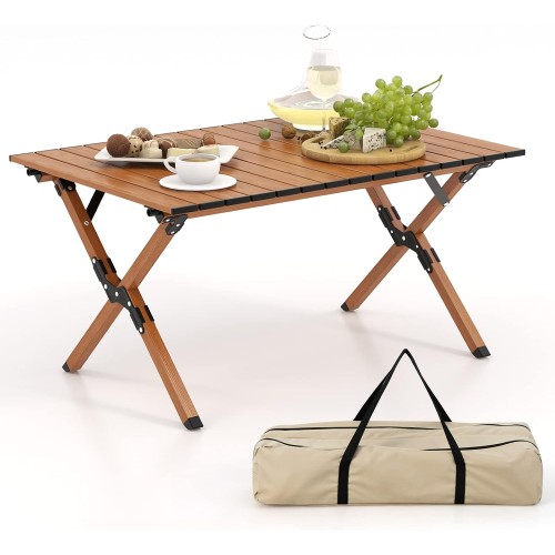  Folding Wooden Camping Table 90x60cm