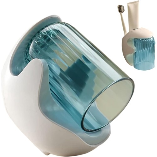 Wall Mounted Toothbrush Holder Automatic Toothpaste Dispenser