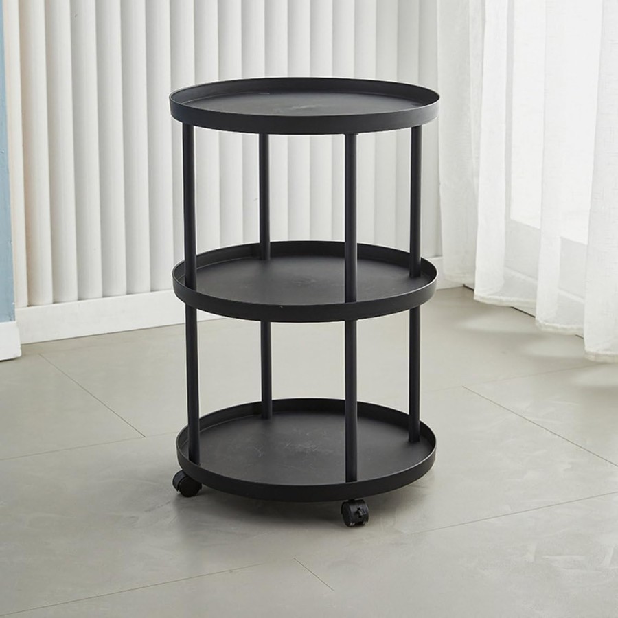 3 Layer Round Coffee Side Table For Household