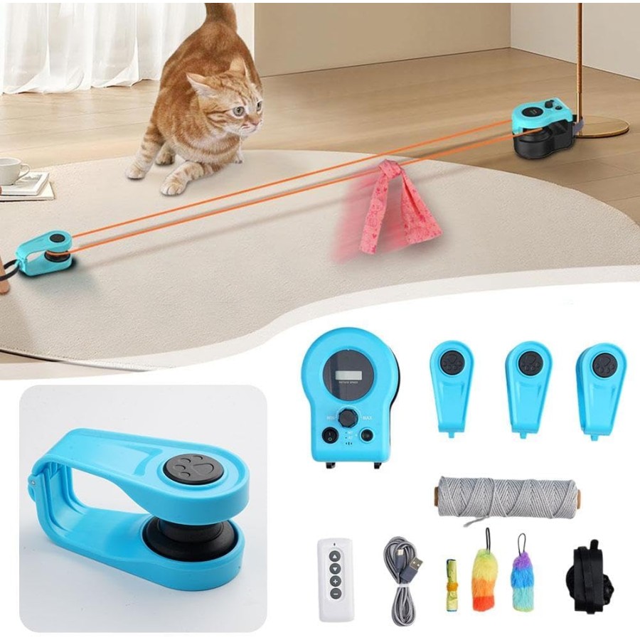 Interactive Cat Toy with Running Wheel
