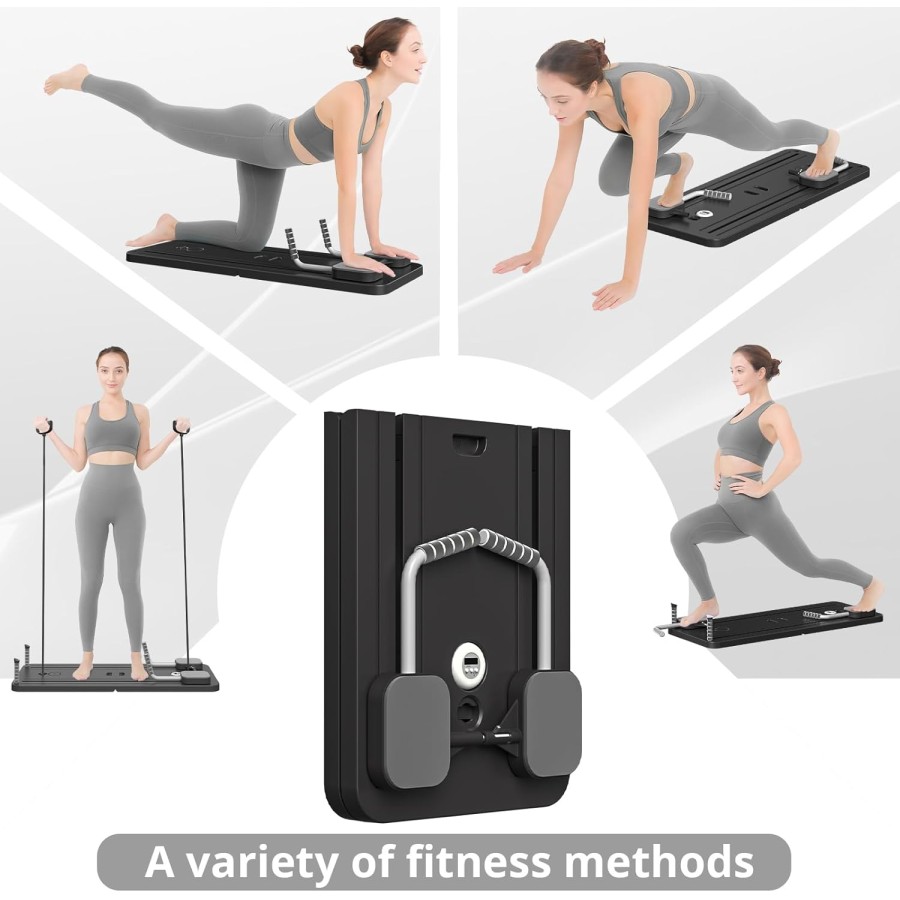 Multi-Functional Foldable Pilates & Ab Workout Board – Full Body Home Fitness Trainer - Black Multi-Functional Foldable Pilates & Ab Workout Board – Full Body Home Fitness Trainer - Black