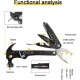 12 in 1 Multifunctional Claw Hammer Tool