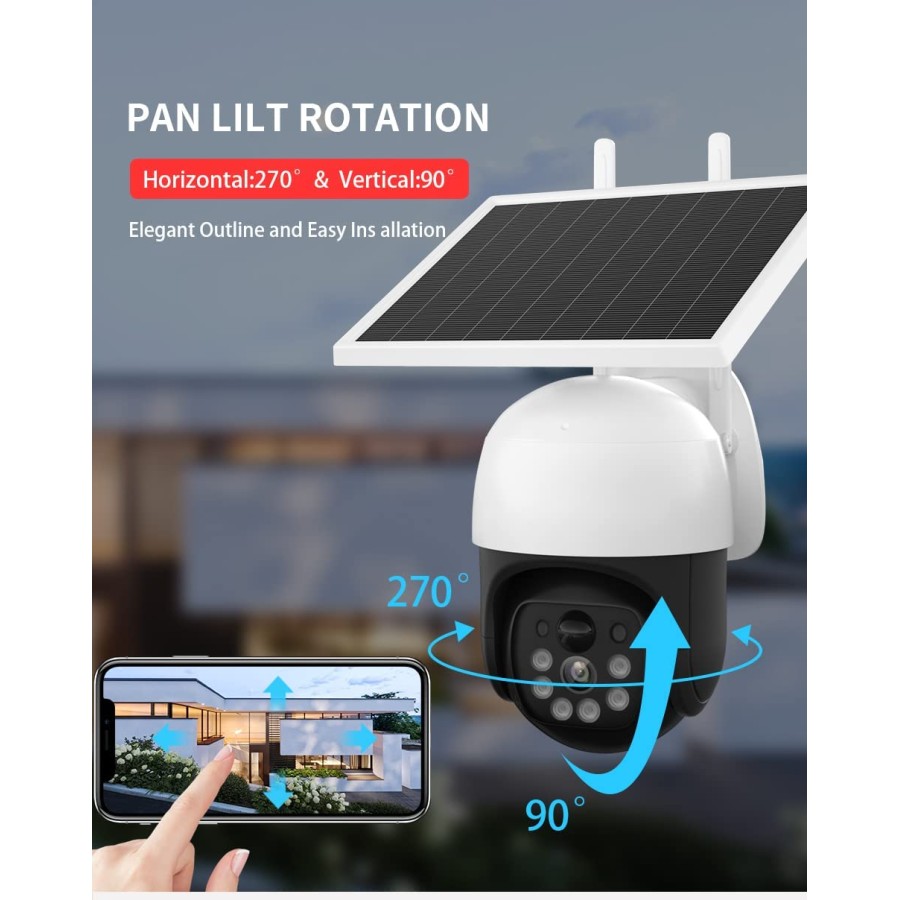 1080P HD Solar Panel Outdoor Surveillance Waterproof CCTV Camera