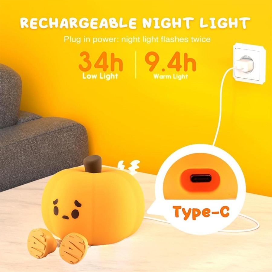 Cute LED Pumpkin Light Table Lamps