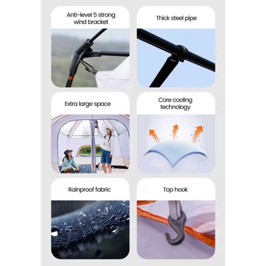 Large Outdoor Camping Tent 8-10 Person (240x240x155cm)