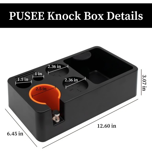  Espresso Knock Box and Organizer for Barista Accessories