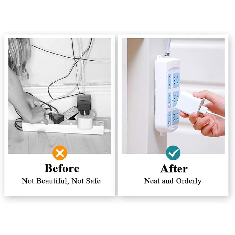 Wall Mount Adhesive Multipurpose Power Strip Holder