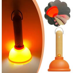 Rechargeable Silicone Night Light with Wooden Handle Rechargeable Silicone Night Light with Wooden Handle