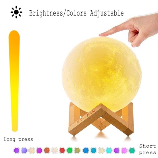 3D Moon lamp light RGB 20cm