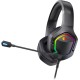 Lecoo HT403 3.5mm Jack On-Ear RGB LED Illuminated Wired Gaming Headset Black