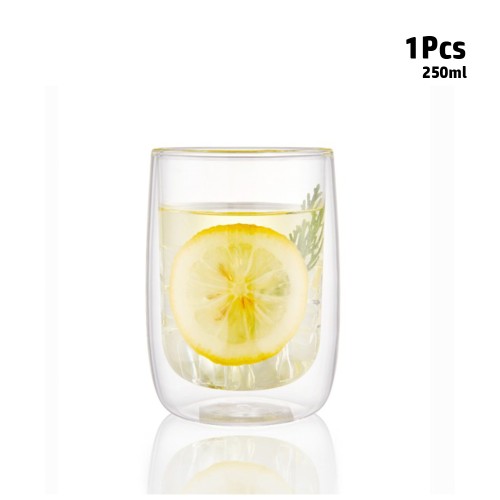 Noof & Hanoof Double wall Slim Glass Cup 250ml - 1PCS