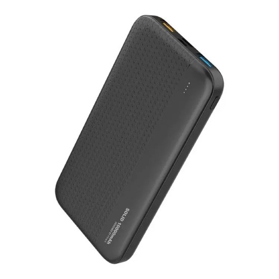 PAWA Solid Dual USB Power Bank With 10000mAh Capacity - Black