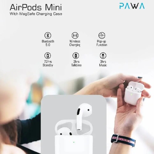 PAWA TWS AirPods Mini With MagSafe Charging Case - White