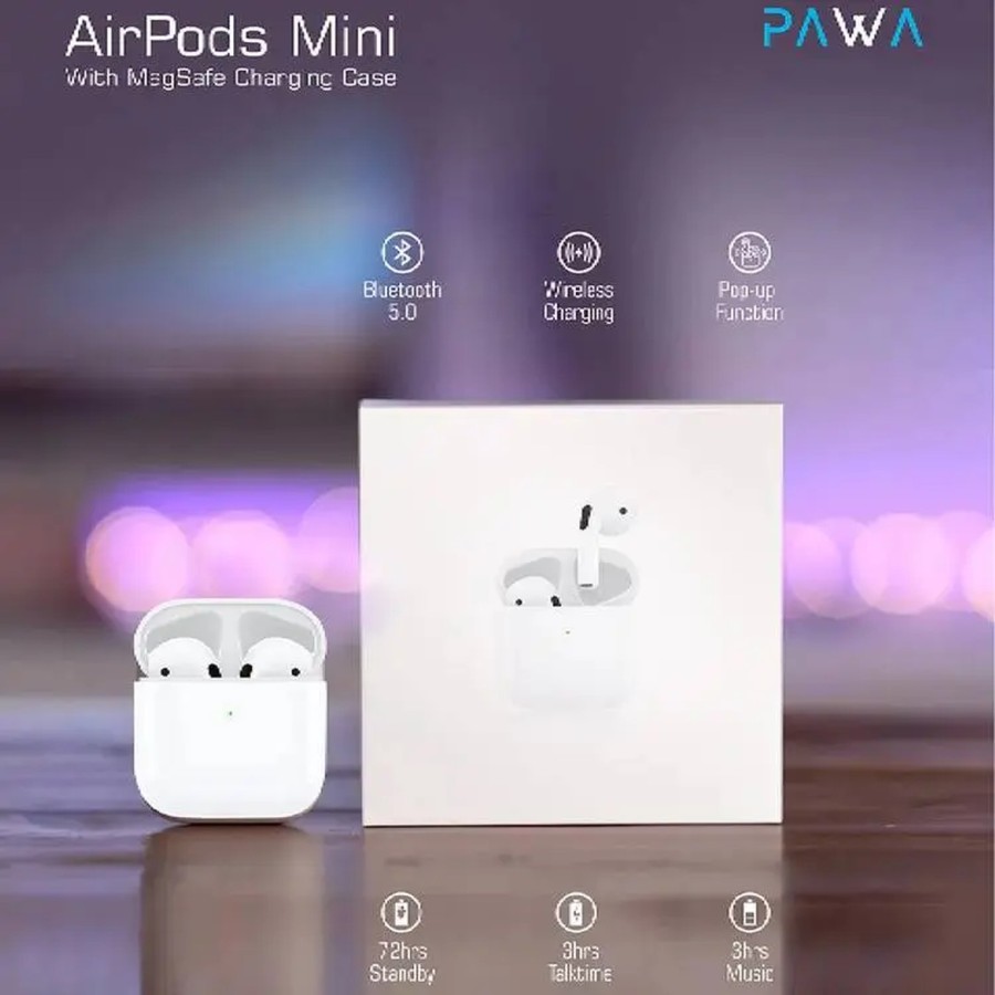 PAWA TWS AirPods Mini With MagSafe Charging Case - White