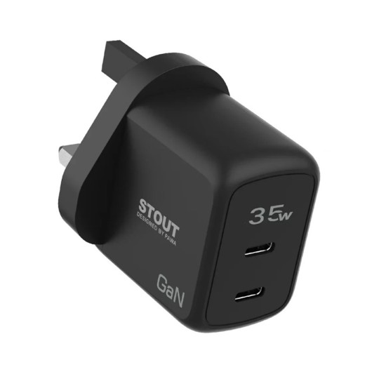 Pawa Stout Gan Travel Charger With Dual PD port 35W