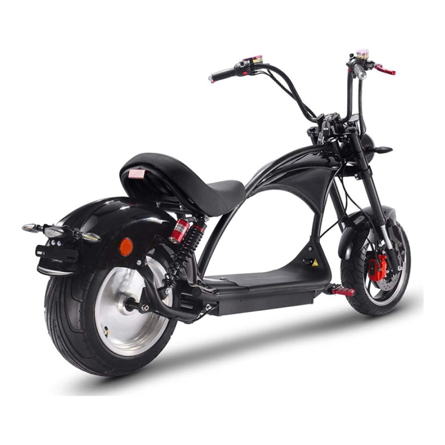Electric Scooter Long Range Big Wheel Motorcycle 3000W - Black