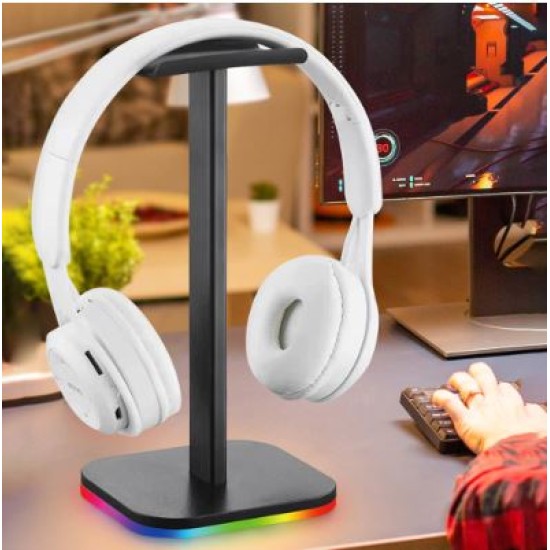 Gaming Desk Headphone Stand Sound Control LED Ambient Lamp