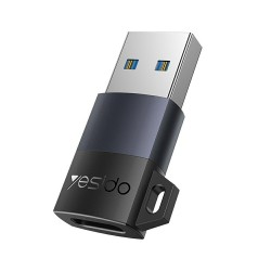 YESIDO GS34 USB-C Female to USB-A Male Adapter Data Transfer Fast Charging Converter YESIDO GS34 USB-C Female to USB-A Male Adapter Data Transfer Fast Charging Converter