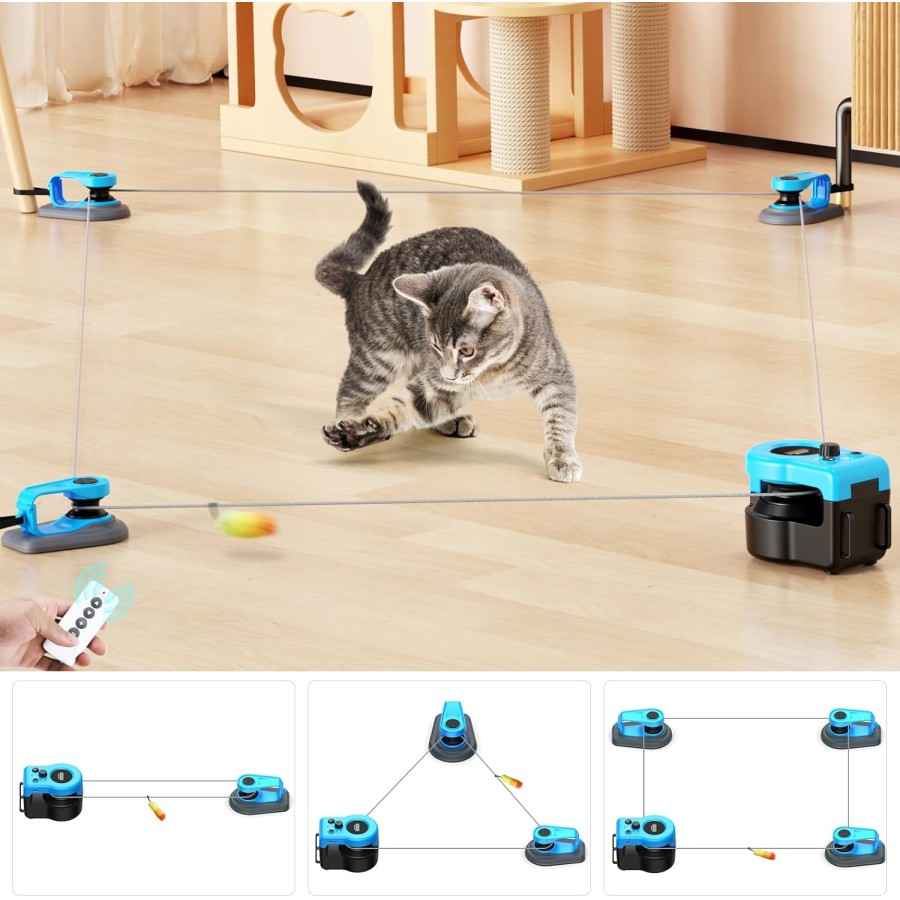 Interactive Cat Toy with Running Wheel
