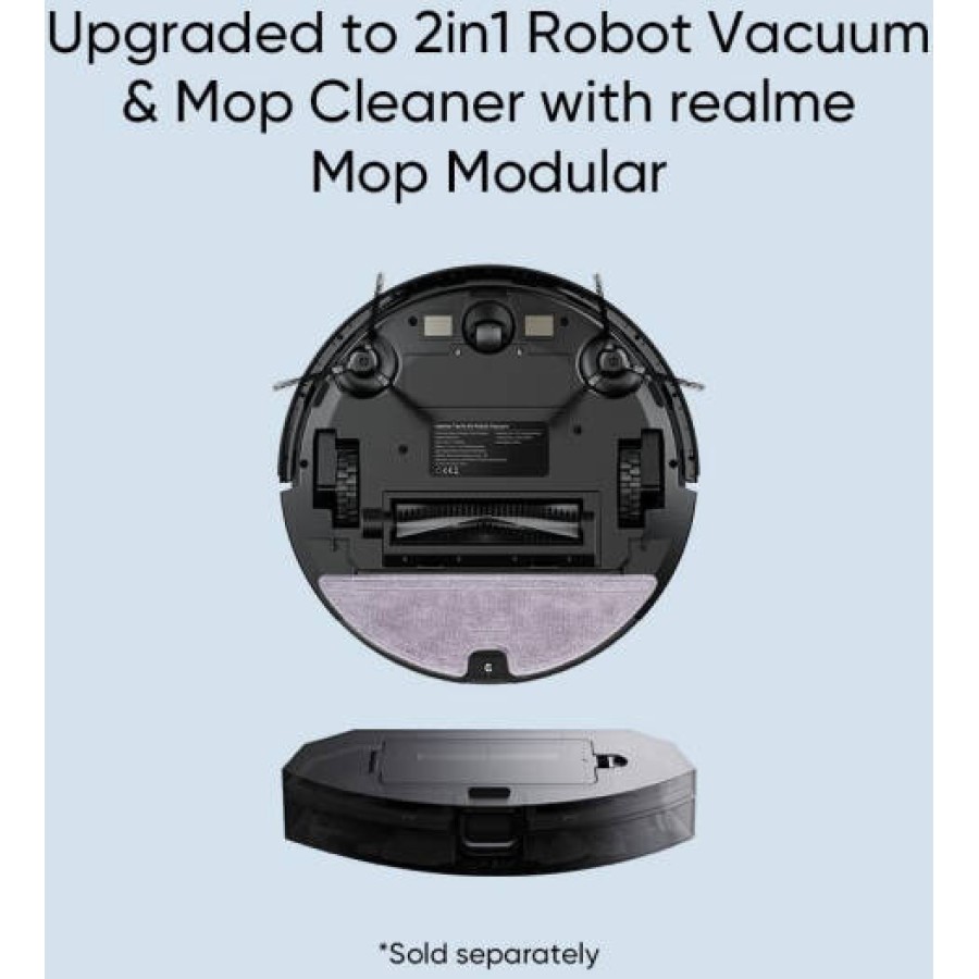Realme 2 in 1Techlife Robot Vacuum Cleaner 3000Pa Suction