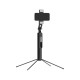 Porodo Selfie Stick 185cm Extendable with Dual Detachable Lights- Black