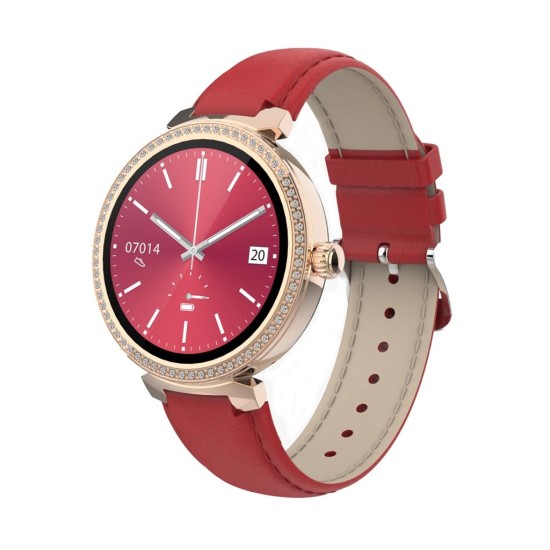 Porodo Belle Smart Watch AMOLED Display - Red