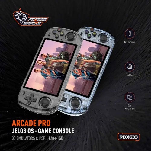 Porodo Gaming Arcade Pro JELOS OS - Game Console - Black