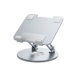 Yesido C293 360 Degree Rotating Foldable Tablet Desk Stand - Silver Yesido C293 360 Degree Rotating Foldable Tablet Desk Stand - Silver