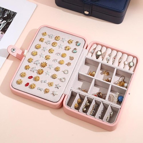 PU Leather Jewelry Organizer Box