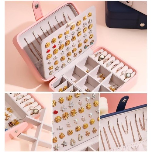 PU Leather Jewelry Organizer Box