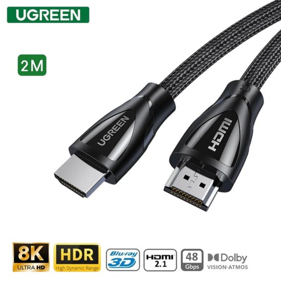 UGREEN HDMI 2.1 Male To Male Cable 2m (Black)