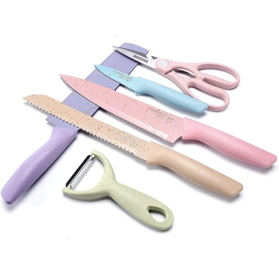 6PCS Corrugated kitchen knife set