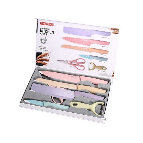 6PCS Corrugated kitchen knife set