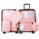 7 SET TRAVEL PACKING CUBES LIGHTWEIGHT FOLDABLE LUGGAGE ORGANIZERS